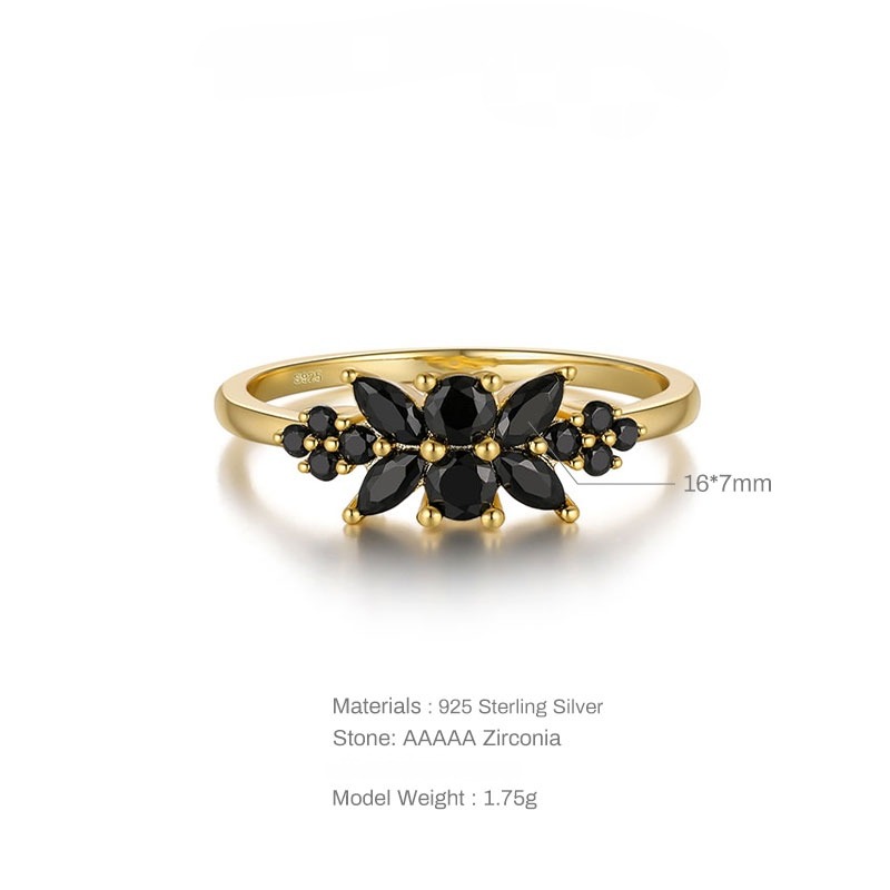 Bague Nera flower