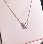 Collier Papillon Rose Gold Acier inoxydable Plaqué Or