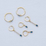 Blue earrings - Lot de boucles d'oreilles