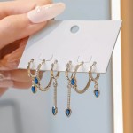 Blue earrings - Lot de boucles d'oreilles