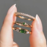 Golden Trio Green Rings