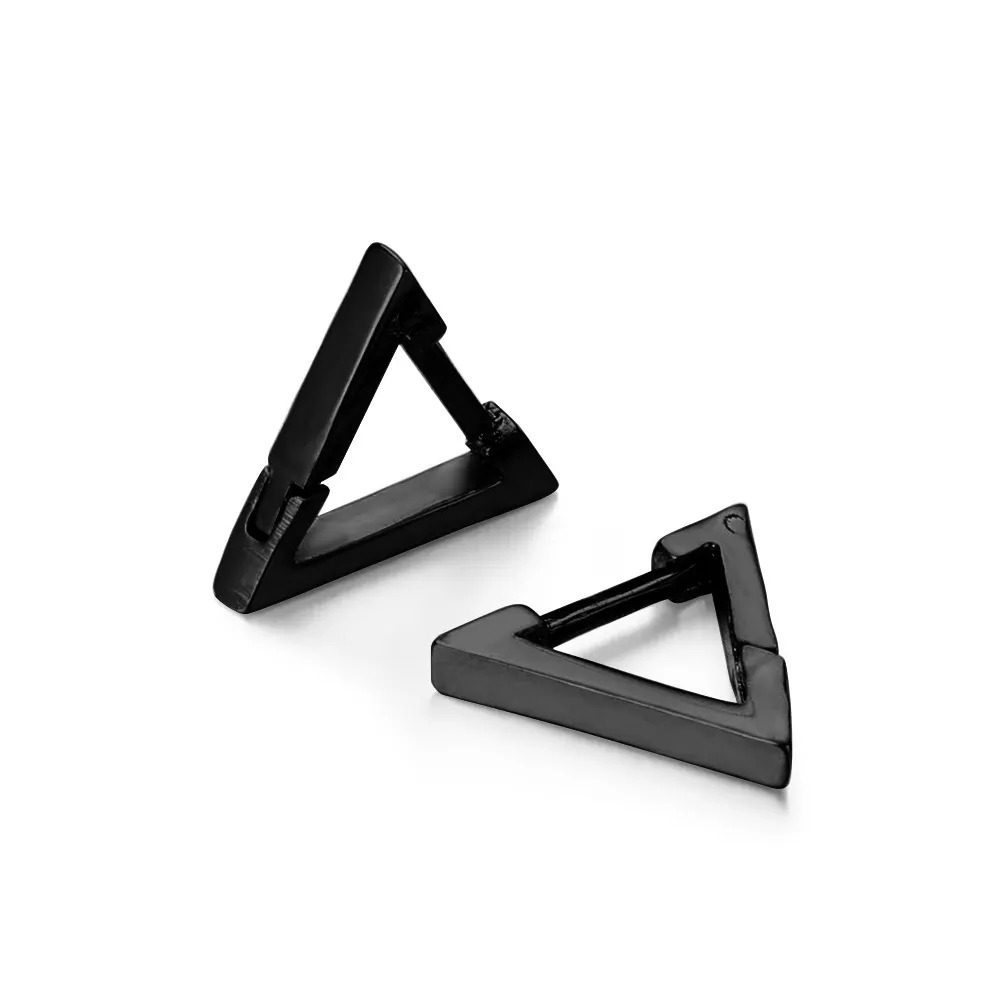 Black Triangle -Boucles d'oreilles