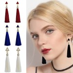 Boucles d'oreilles triangle a Frange