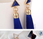 Boucles d'oreilles triangle a Frange