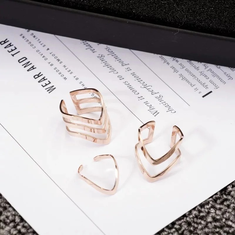 Trio Bagues Rose Gold