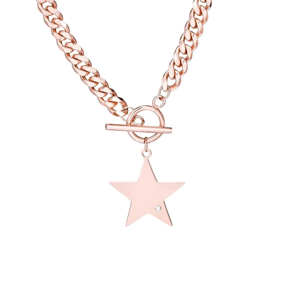 Collier Etoile Rose