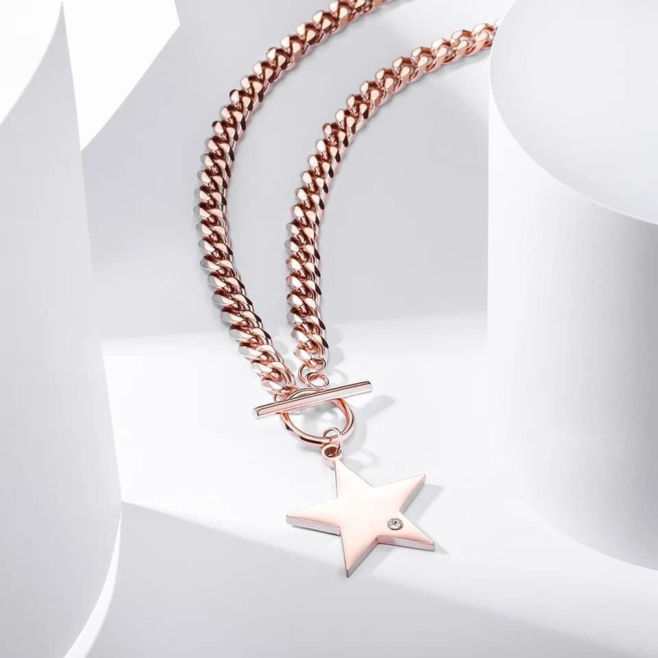 Collier Etoile Rose