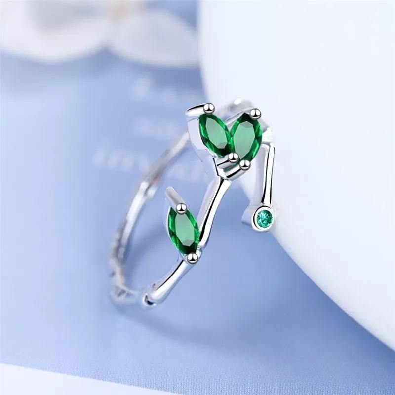 Bague Green leaf Argent 925 