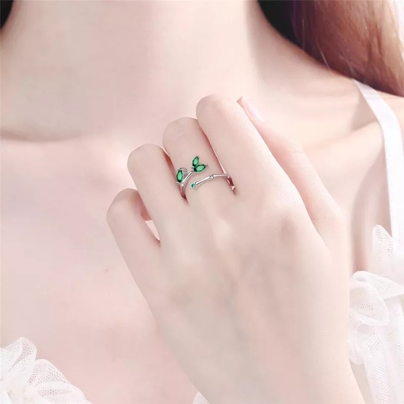 Bague Green leaf Argent 925 