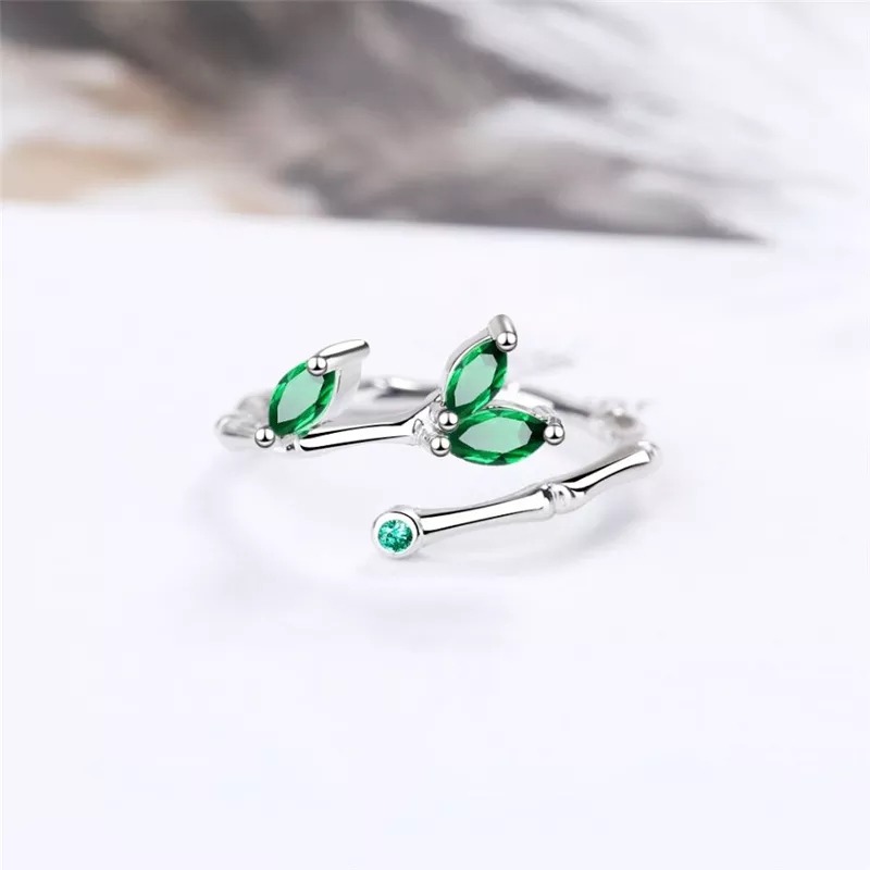 Bague Green leaf Argent 925 